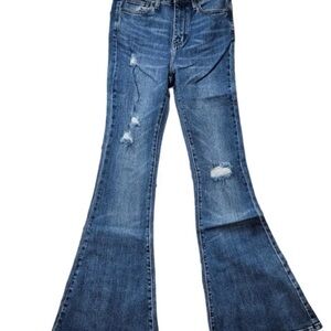 Free People Sandrine Rose Indigo Flare Jeans Size 26